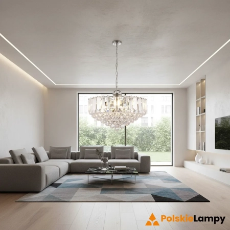 Lampa wisząca kryształowa chromowana 6-punktowa FARGO-18CH z serii FARGO - Endon Lighting