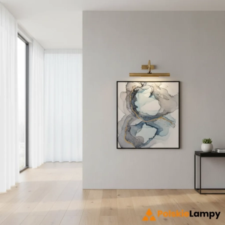 Kinkiet do obrazów metalowy mosiężny 2-punktowy PL-LEDG9-AN z serii Linton - Endon Lighting
