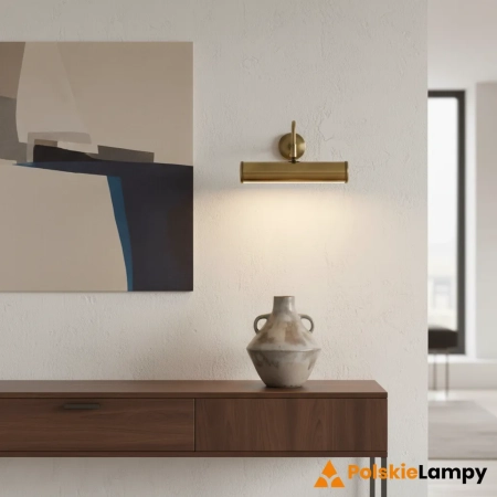 Kinkiet do obrazów metalowy mosiężny PL200-E14-SWAN z serii Turner - Endon Lighting