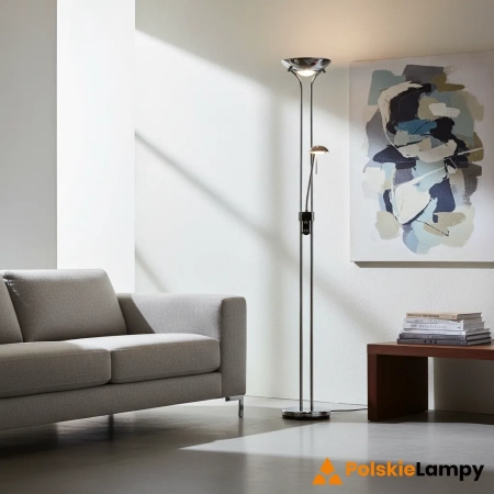 Lampa podłogowa metalowa czarna z ramieniem ROME-BC z serii ROME - Endon Lighting