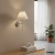 Kinkiet niklowany z abażurem w kolorze kości słoniowej 103357 z serii RENNES - Endon Lighting