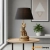 Lampa stołowa złota z figurką lisa i czarnym kloszem 106796 - Endon Lighting