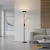 Lampa podłogowa metalowa czarna z ramieniem do czytania 107738 z serii Rome - Endon Lighting