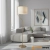 Lampa podłogowa mosiężna z lnianym abażurem 108022 z serii Clement - Endon Lighting