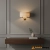 Kinkiet mosiężny dwupunktowy z lnianym kloszem 110726 z serii Highclere - Endon Lighting