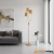 Lampa podłogowa mosiężna 3-punktowa z rafii 114222 z serii Wriggle - Endon Lighting