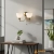 Kinkiet mosiężny dwupunktowy z kloszami ecru 1805-2AN z serii Alton - Endon Lighting