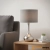 Lampa stołowa srebrna metalowa z szarym abażurem 61192 z serii Piccadilly - Endon Lighting