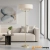 Lampa podłogowa złota z białym abażurem 2-punktowa 70563 z serii Nixon - Endon Lighting