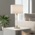 Lampa stołowa z tkaninowym kloszem i metalową podstawą 71621 z serii Andromeda - Endon Lighting