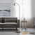 Lampa podłogowa mosiężna ze szklanym kloszem 77860 z serii Hansen - Endon Lighting