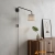Kinkiet metalowy czarny z szarym abażurem 79500 z serii Carlson - Endon Lighting