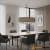 Lampa wisząca niklowa z szarym abażurem 5-punktowa 81002 z serii Grande - Endon Lighting