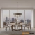 Lampa wisząca szara z tkaniny chromowana 6-punktowa 94373 z serii Highclere - Endon Lighting
