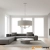 Lampa wisząca szara z tkaniny chromowana 3-punktowa 94377 z serii Highclere - Endon Lighting