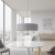 Lampa wisząca szara z plisowanym abażurem 3-punktowa 94394 z serii Highclere - Endon Lighting