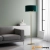 Lampa podłogowa zielona z mosiężną podstawą 95838 z serii Hayfield - Endon Lighting