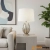 Lampa stołowa metalowa srebrna z białym abażurem 98046 z serii Delphine - Endon Lighting