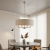 Lampa wisząca 8-punktowa srebrna z szarym abażurem 99152 z serii Highclere - Endon Lighting