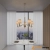 Lampa wisząca srebrna metalowa z beżowymi abażurami 5-punktowa ASTAIRE-5SN z serii ASTAIRE - Endon Lighting