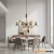 Żyrandol metalowy mosiężny 8-punktowy KORA-8AB z serii Kora - Endon Lighting
