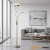 Lampa podłogowa mosiężna z ramieniem do czytania MONACO-AN z serii MONACO - Endon Lighting