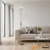 Lampa podłogowa metalowa srebrna z czytnikiem MONACO-SC z serii Monaco - Endon Lighting