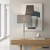 Lampa stołowa metalowa srebrna z szarym kloszem MORETO z serii MORETO - Endon Lighting