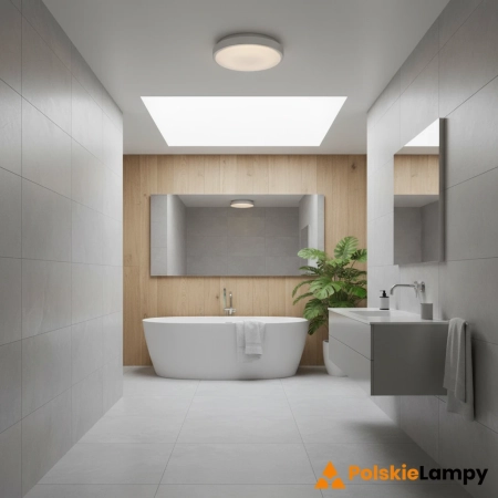 Plafon nowoczesny MOON 28 LED Alu/Biały 105958 - Markslojd