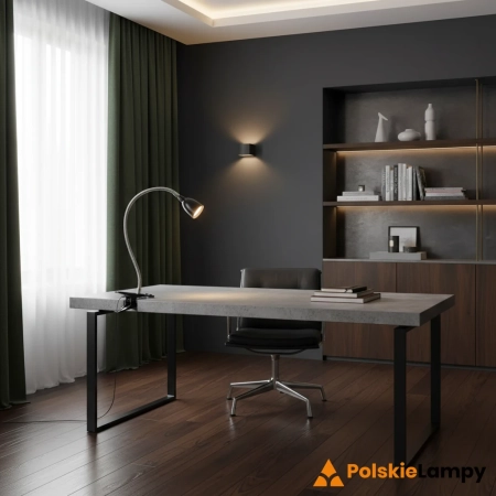Lampa stołowa z klipsem TULIP Black 106092 - Markslojd