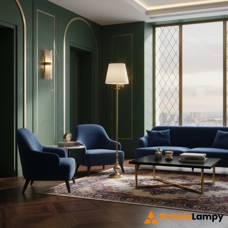 Lampa podłogowa IMPERIA Złoty/Biały 106322 - Markslojd