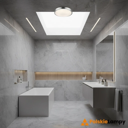 Plafon nowoczesny MOON IP44 39 Biały/Alu 106353 - Markslojd