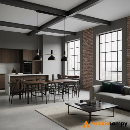Lampa loft wisząca LARRY pendant 3L black/brass 106855 - Markslojd