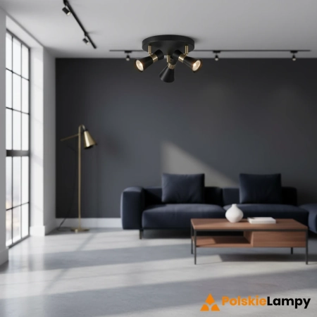 Lampa sufitowa FOLIE Czarna 108626 – Markslojd