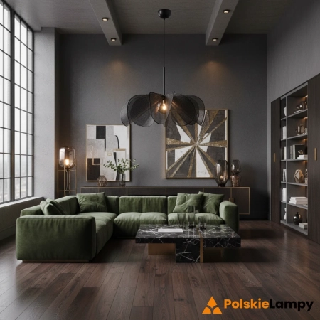 Lampa wisząca STYRKA Pendant 1L 75cm Black/Smoke 108662 - Markslojd