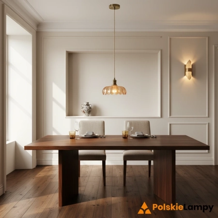 Lampa wisząca KURAGE 1L Antique Brass/Amber 108858 - Markslojd