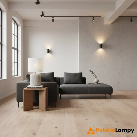 Lampa stołowa MONTAGNA 1L 45cm Grey/Offwhite 108862 - Markslojd