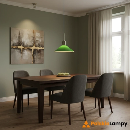 Lampa wisząca VELA 1L Antique Brass/Green 108868 - Markslojd