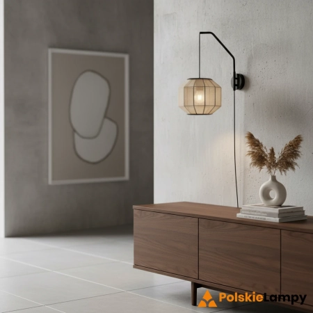 Kinkiet ASUKA 1L Beige/Black 108957 - Markslojd