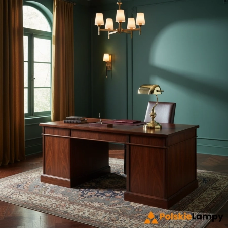 Lampa stołowa BANKERS 42cm 1L Brass 108977 - Markslojd