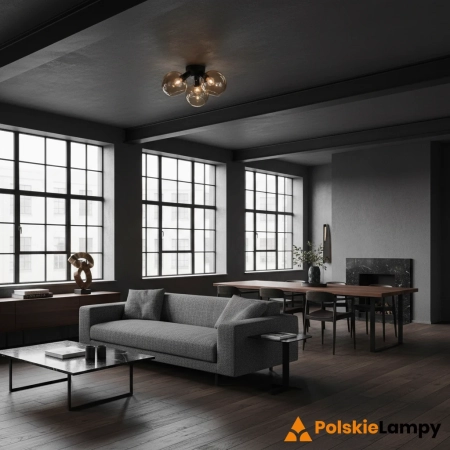 Lampa sufitowa ARTIS 3L Amber/Black 108997 - Markslojd