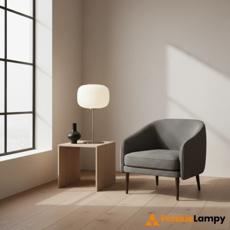 Lampa stołowa SOBER 1L White/Satin Nickel 109007 - Markslojd