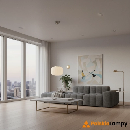 Lampa wisząca SOBER 1L White/Satin Nickel 109008 - Markslojd