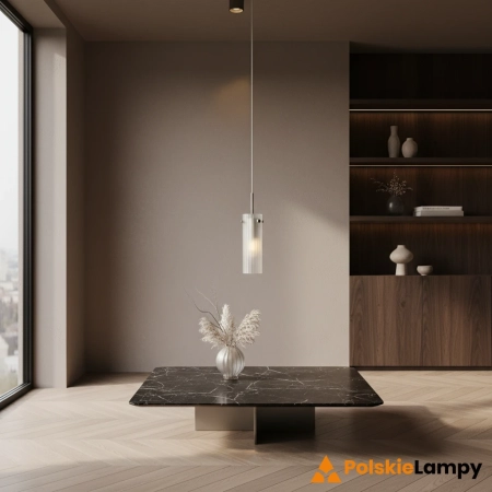 Lampa wisząca TIBIA 1L Frosted/Satin Nickel 109014 - Markslojd