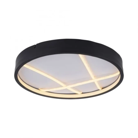 Lampa sufitowa LED MIKADO, czarna, okrągła, ściemnialna, z funkcją pamięci 14091-18 - Paul Neuhaus