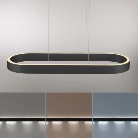 Lampa wisząca czarna na pilota nad stół Q-STRETTO 2688-18 - Paul Neuhaus