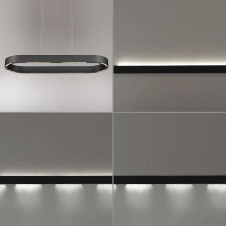 Lampa wisząca czarna na pilota nad stół Q-STRETTO 2688-18 - Paul Neuhaus