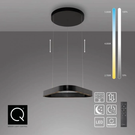 Lampa wisząca do salonu LED na pilota Q-STRETTO 2690-18 - Paul Neuhaus