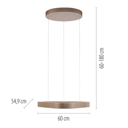 Lampa wisząca na pilota brązowa Q-STRETTO 2690-97 - Paul Neuhaus