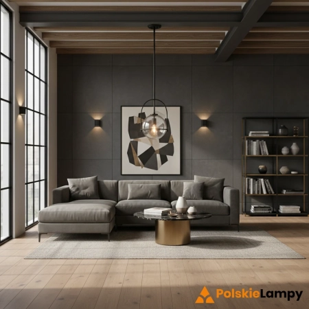 Lampa wisząca nowoczesna SOMERSET QN-SOMERSET-P-C-BK - Quintiesse